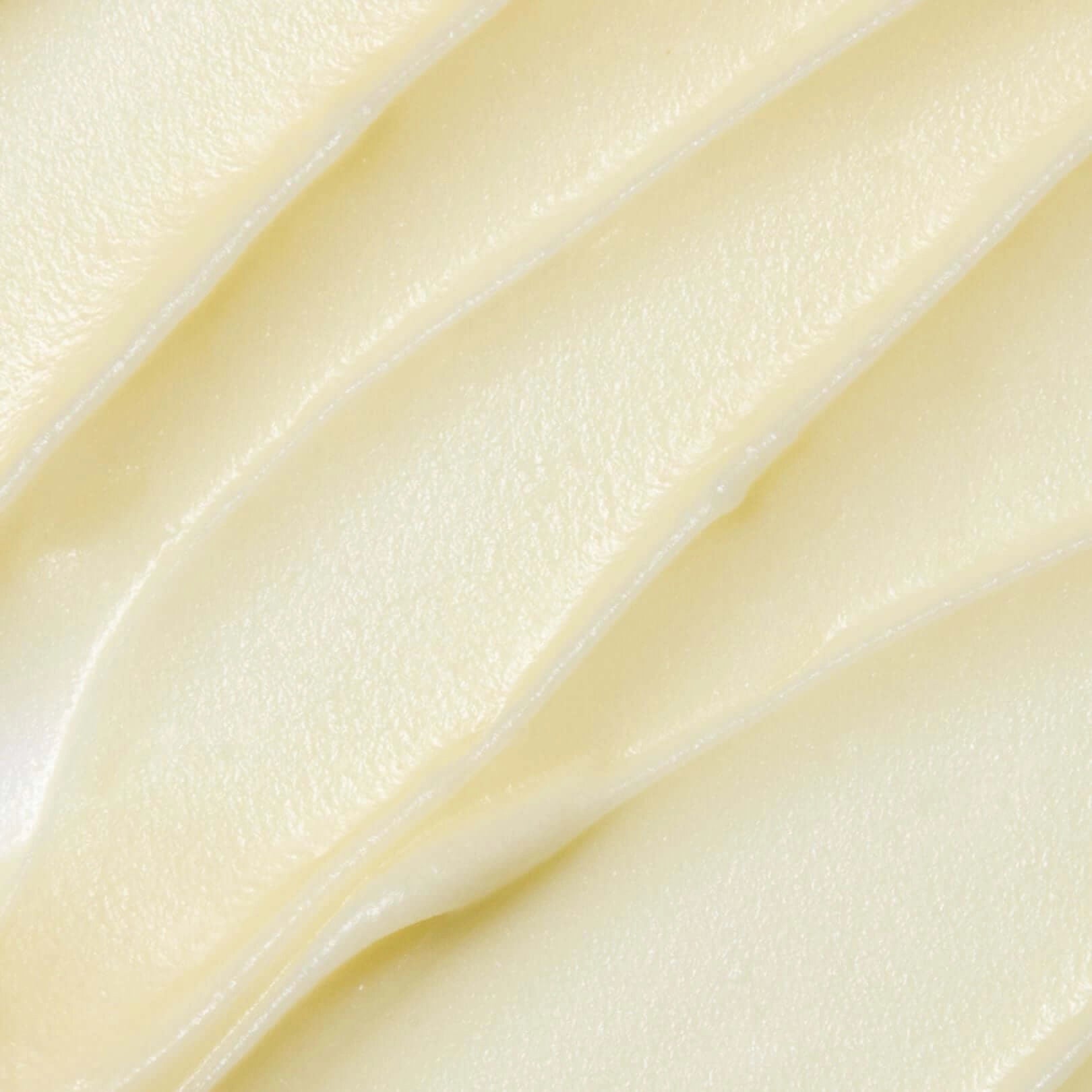 Close-up of smooth, light-colored Primally Pure Body Butter Texture Tallow Body Butter