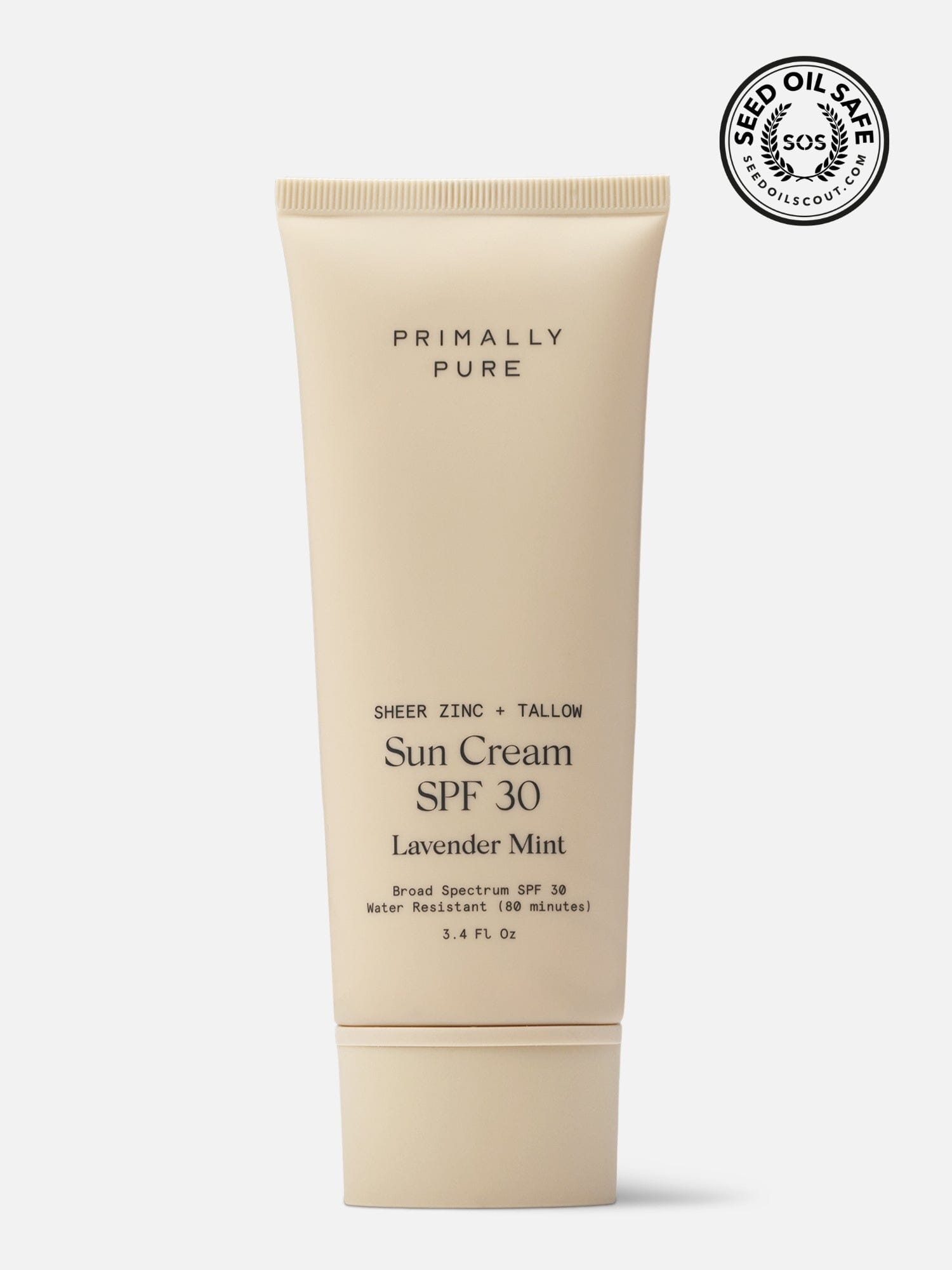 Sun Cream SPF 30 Sunscreen Primally Pure - Tallow sunscreen