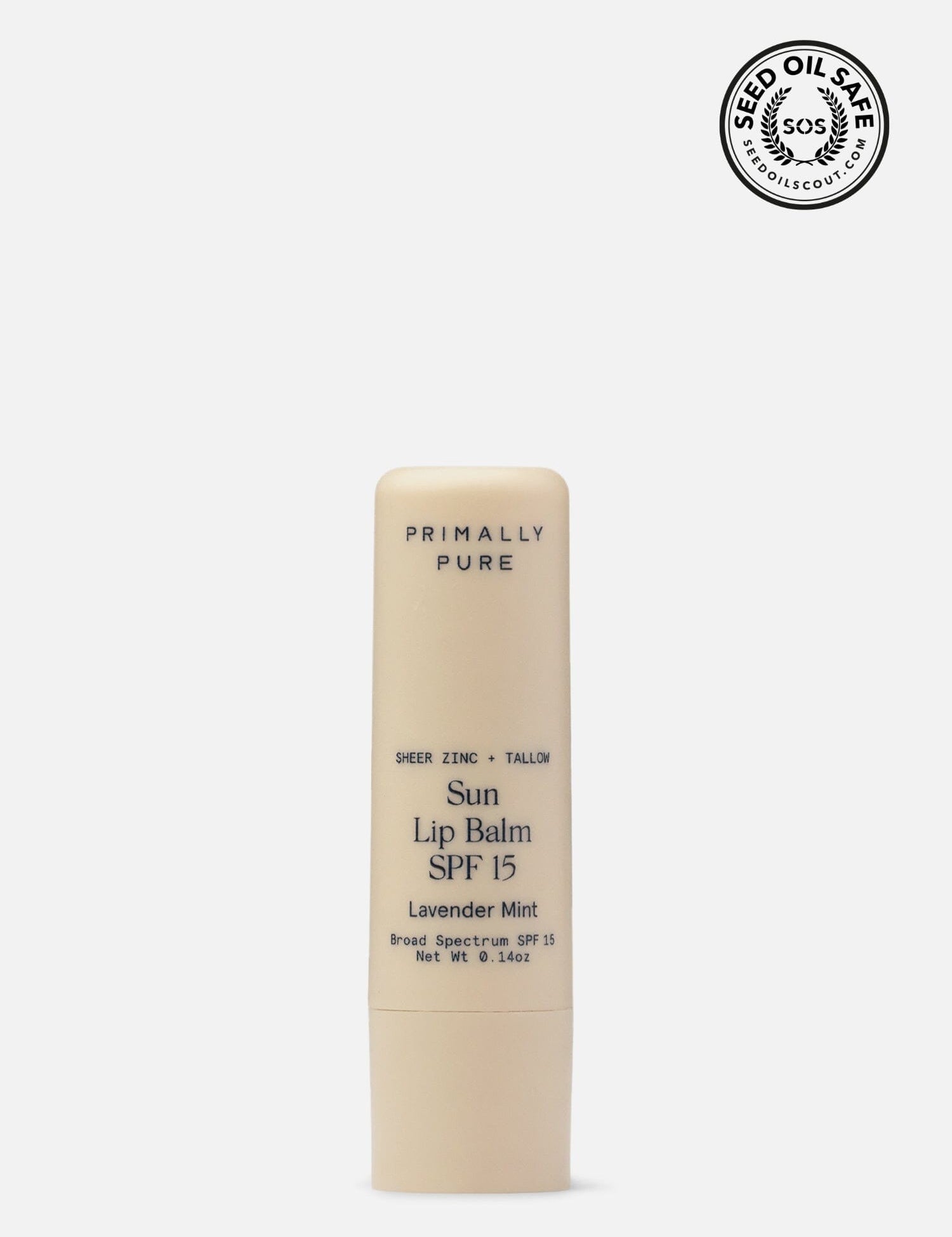 Sun Lip Balm SPF 15 Sunscreen Primally Pure - Beef tallow sunscreen