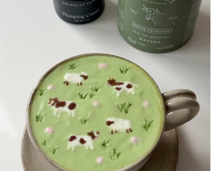 Grass Field Colostrum Matcha Latte