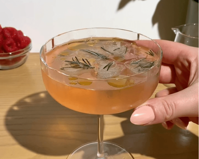 Muddled Raspberry + Collagen Mocktail