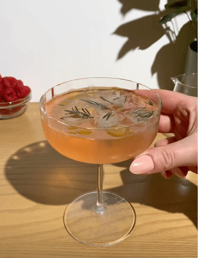 Muddled Raspberry + Collagen Mocktail