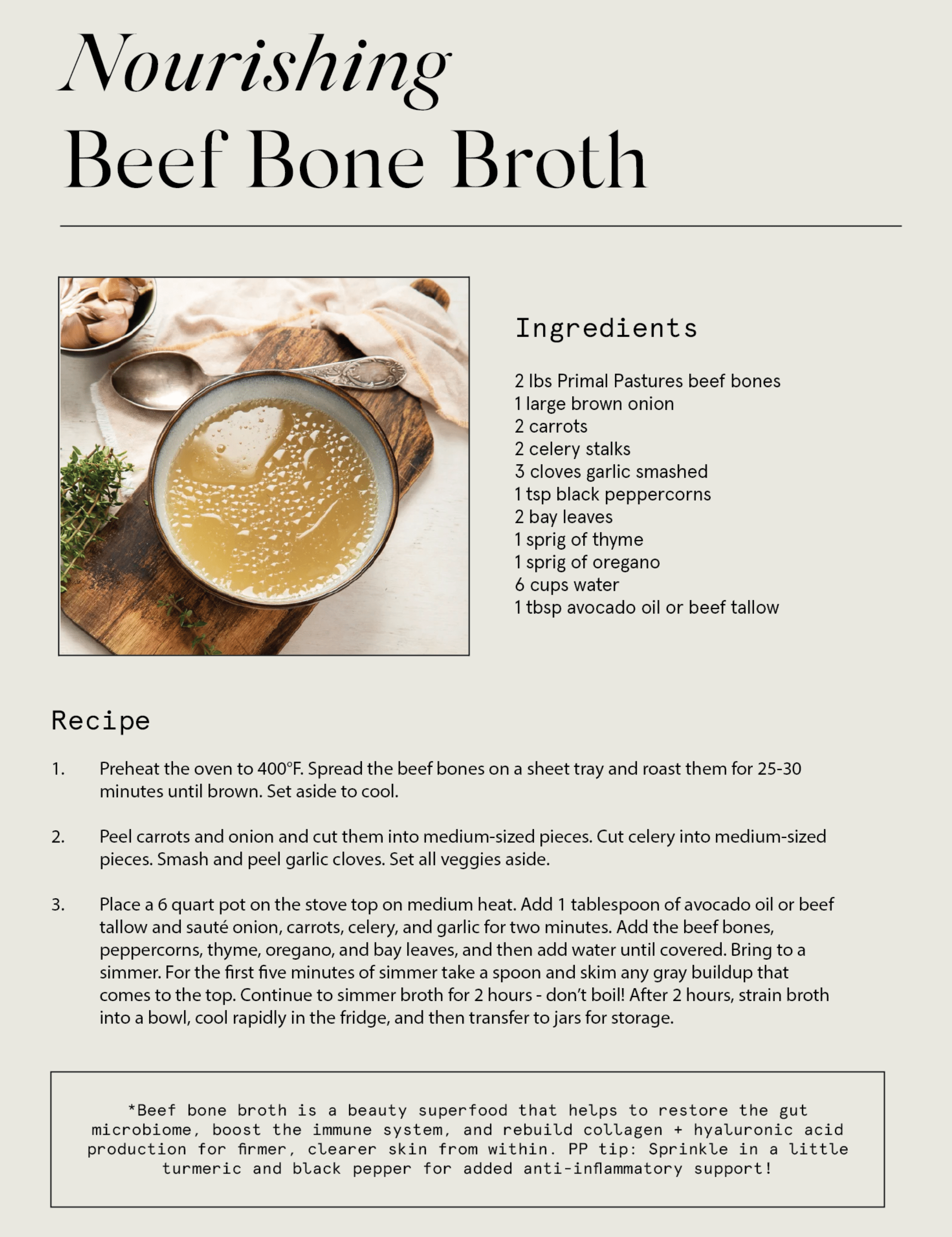 Nourishing Beef Bone Broth