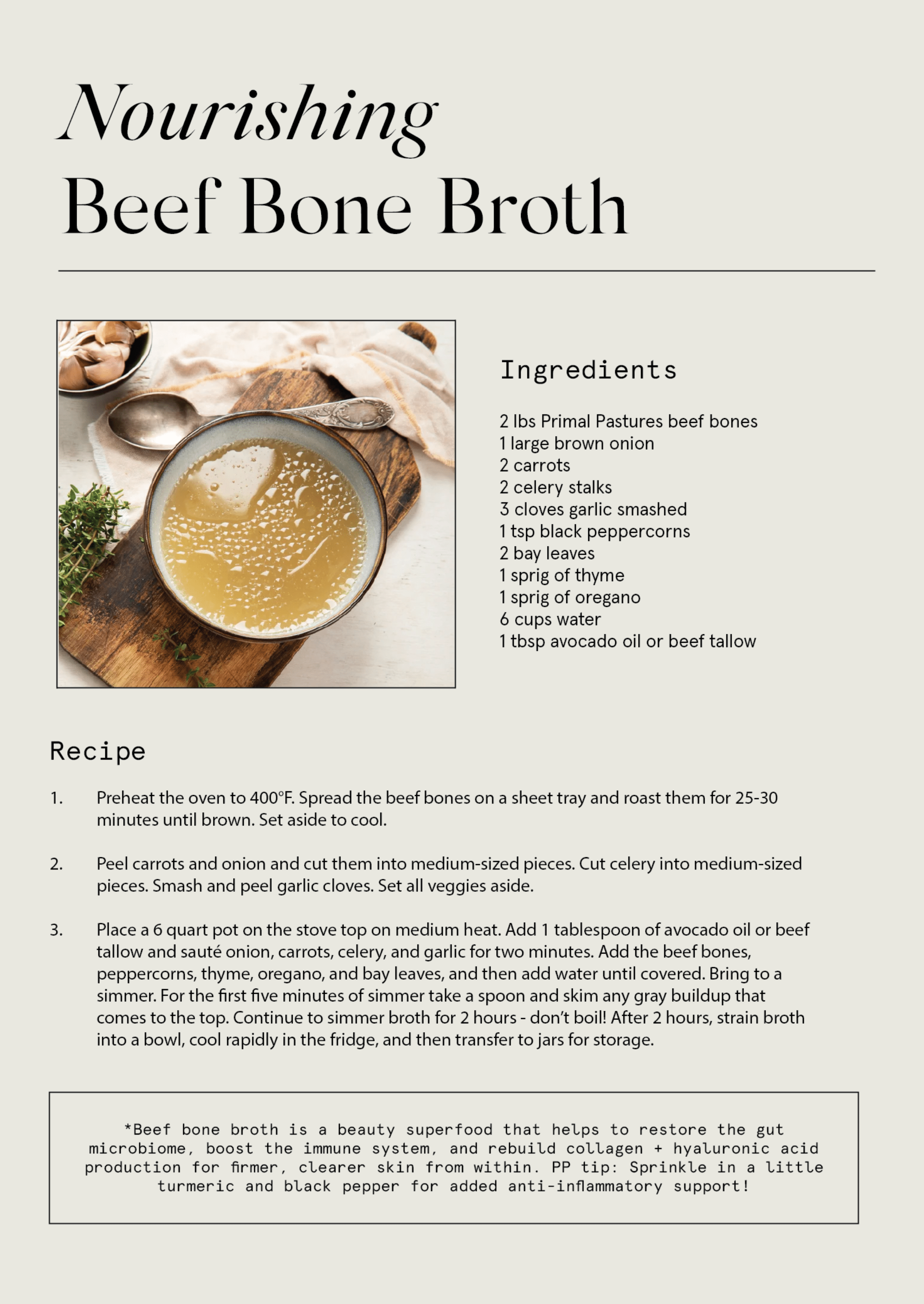 Nourishing Beef Bone Broth