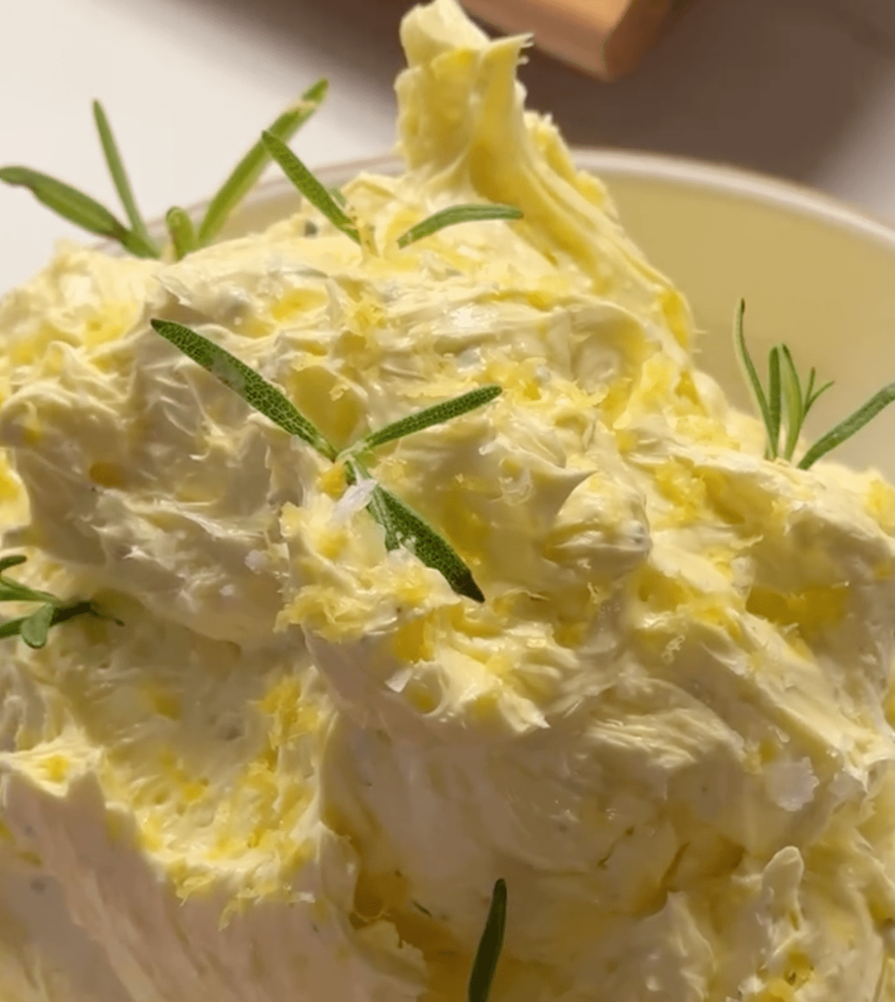 Whipped Butter Tower with Rosemary & Lemon