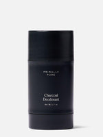 Primally Pure charcoal deodorant in sleek black packaging, a deodorant with charcoal for natural odor protection and skincare.