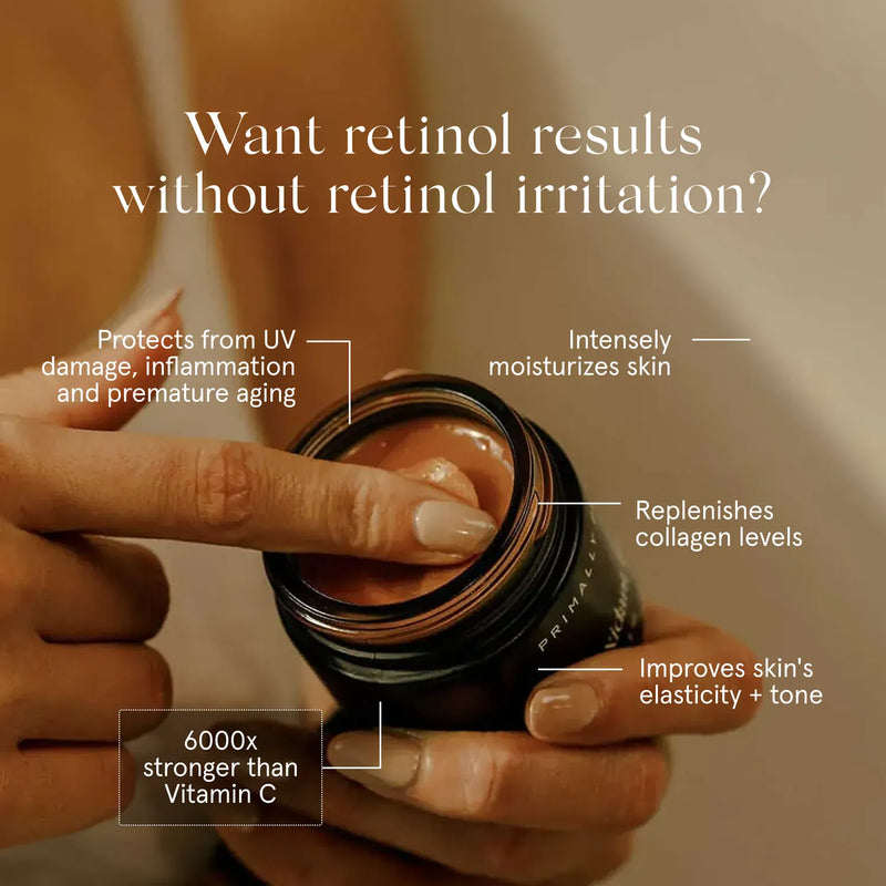 Woman using Antioxidant Balm Primally Pure - Beef tallow for skin