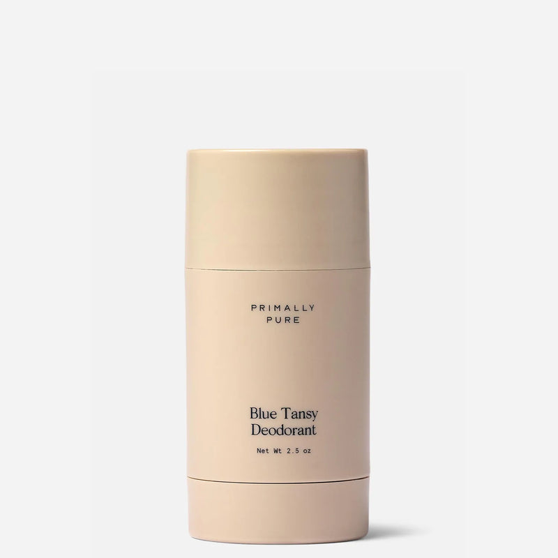 Primally Pure Best-Selling Blue Tansy Deodorant on a white background 2.5oz