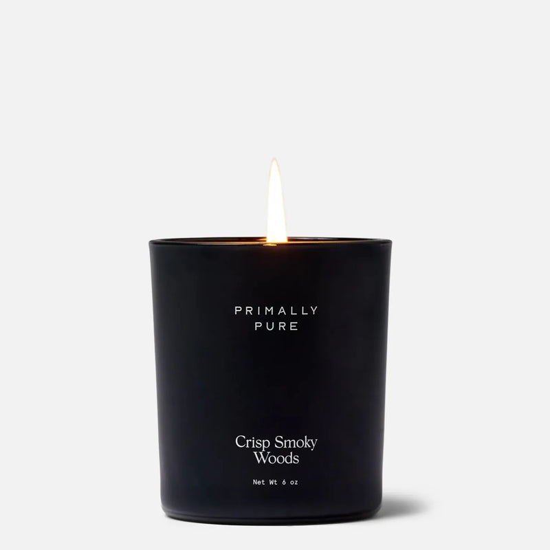 Crisp Smoky Woods Candle Medium Primally Pure Winter Inspired Non-Toxic Candle