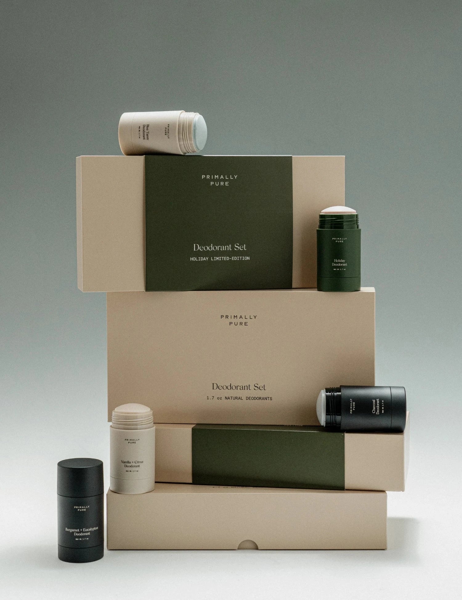 Deodorant Set Bundle Primally Pure - Clean Deodorant Set of Best Selling Natural Deodorant