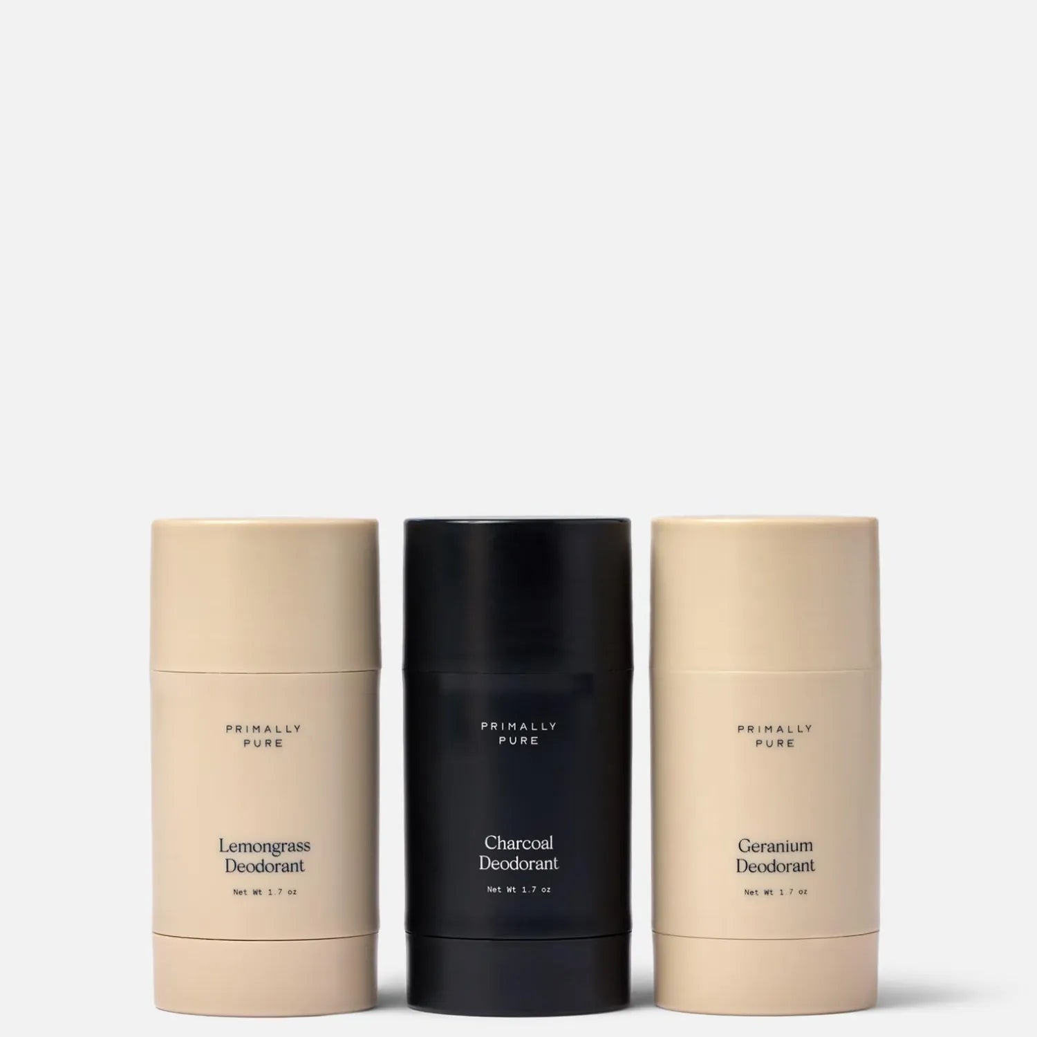 Deodorant Trio Primally Pure Deodorant Bundle and a discount price for 3 natural deodorants with thousands of 5-star reviews