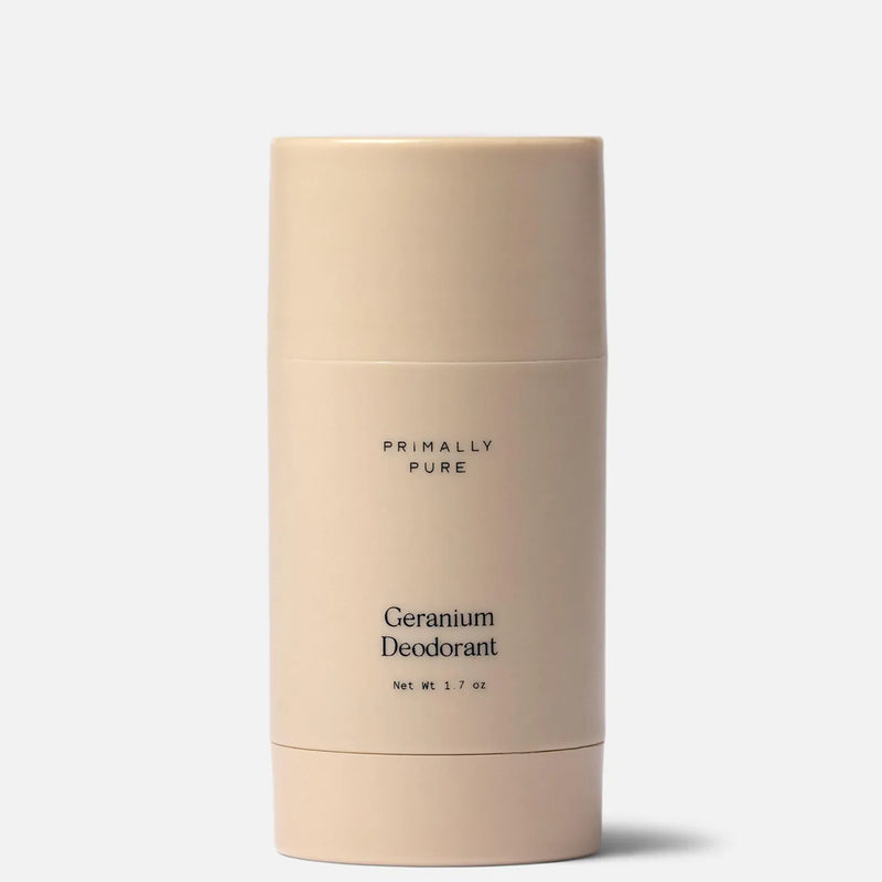 Primally Pure Geranium Deodorant on a white background