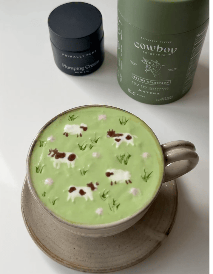 Grass Field Colostrum Matcha Latte Recipe