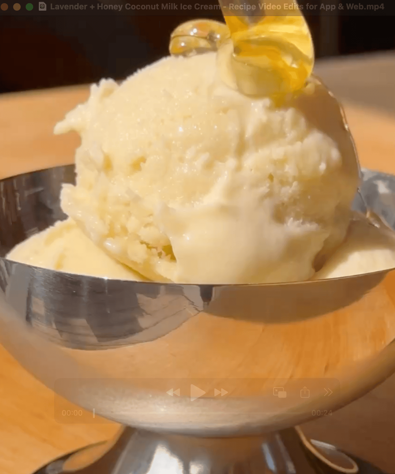 Lavender + Honey Coconut Milk Ice Cream