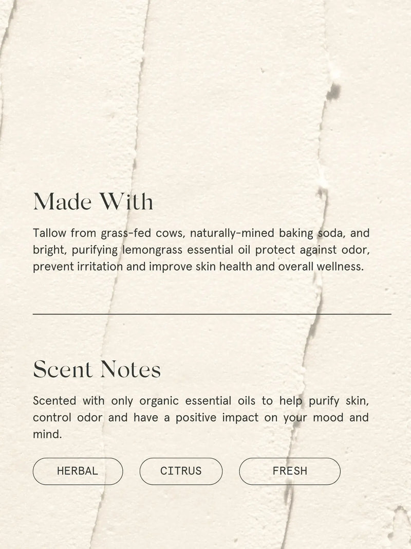 Lemongrass Deodorant Deodorant Primally Pure - Best natural deodorant