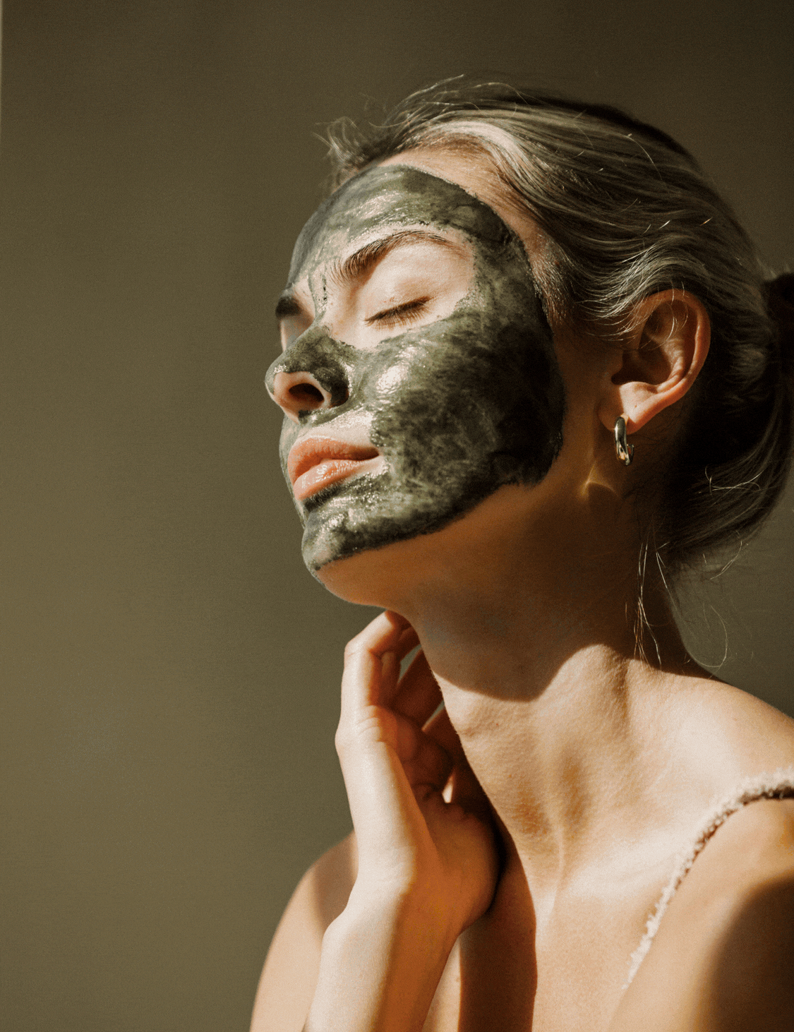 Primally pure skin specific face masks applied to model faces