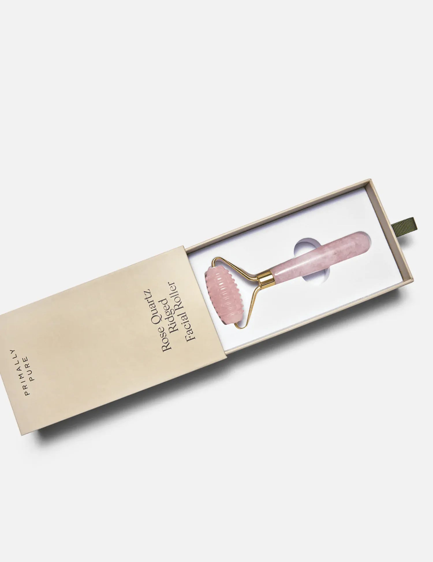 Rose Quartz Ridged Roller Tool Primally Pure